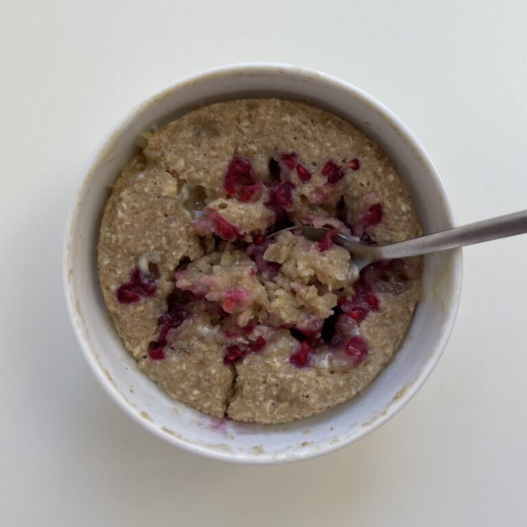 raspberry white chocolate baked oats